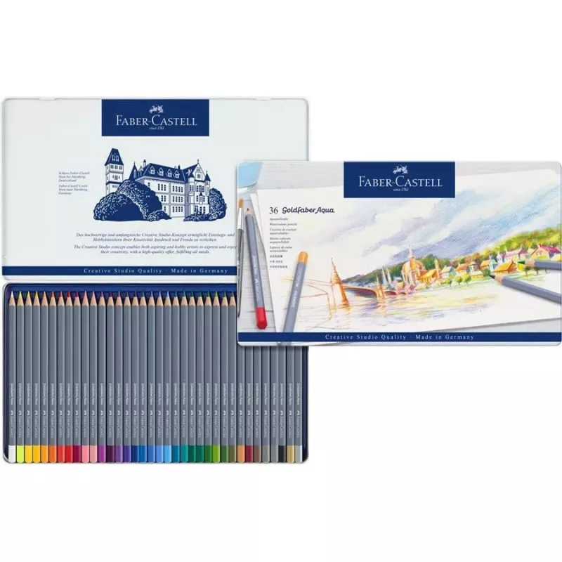 Matite colorate Faber-Castell Goldfaber Aqua 36 pezzi