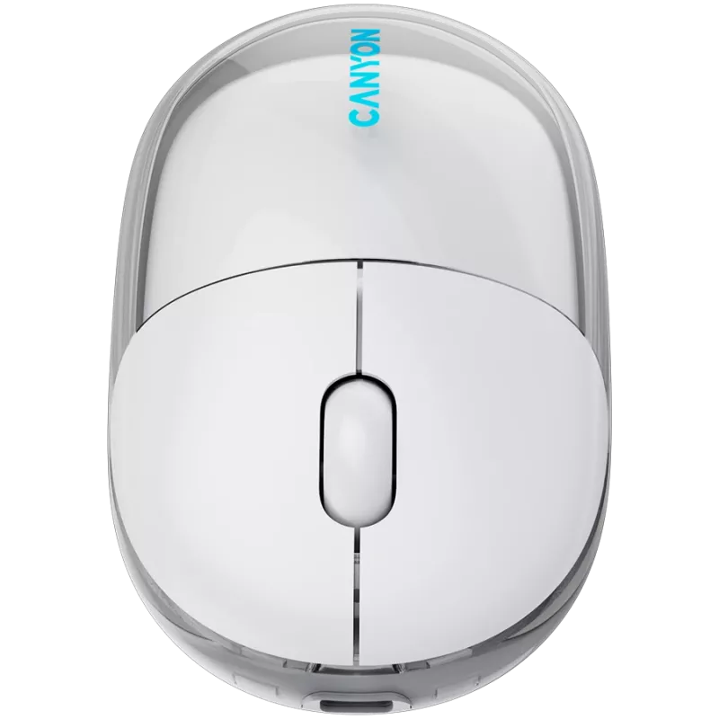Mouse CANYON OnClick 24 BT/ wireless trasparente/bianco