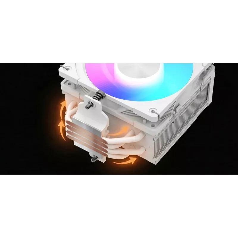 Dissipatore CPU ad aria MODECOM Volcano 0C T721 ARGB 120 bianco, single tower, ventola 120 mm