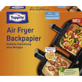 Carta da forno Toppits per friggitrice ad aria (12x20 cm)