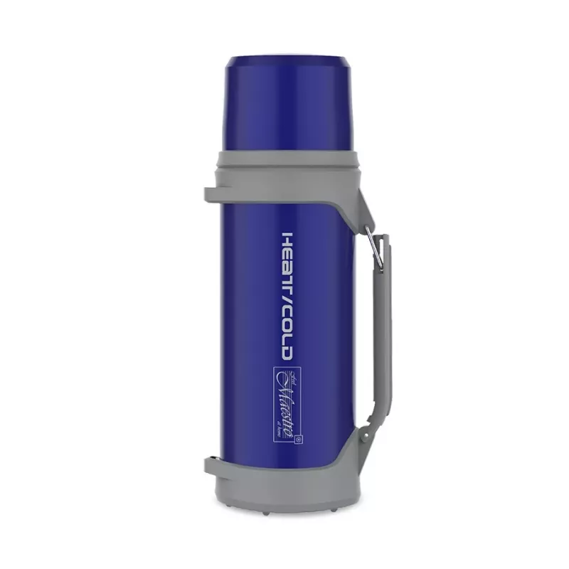 Termos Maestro MR-1631 1,5 l blu/grigio, mantenimento del calore 24 h, con coperchio, tazza e manico