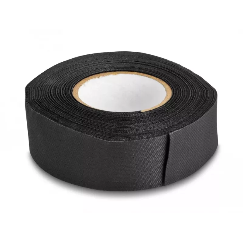 Nastro in tessuto DeLOCK 25 m x 25 mm strappabile autoadesivo nero