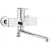 Rubinetto lavabo e bidet da parete BGA_056M con bocca allungata
