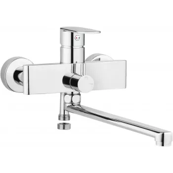 Rubinetto lavabo e bidet da parete BGA_056M con bocca allungata