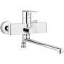 Rubinetto lavabo e bidet da parete BGA_056M con bocca allungata