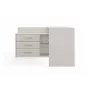 Piano scrivania ad angolo e shop DANY Kaszmir beige — postazione ad angolo, disposizione compatta