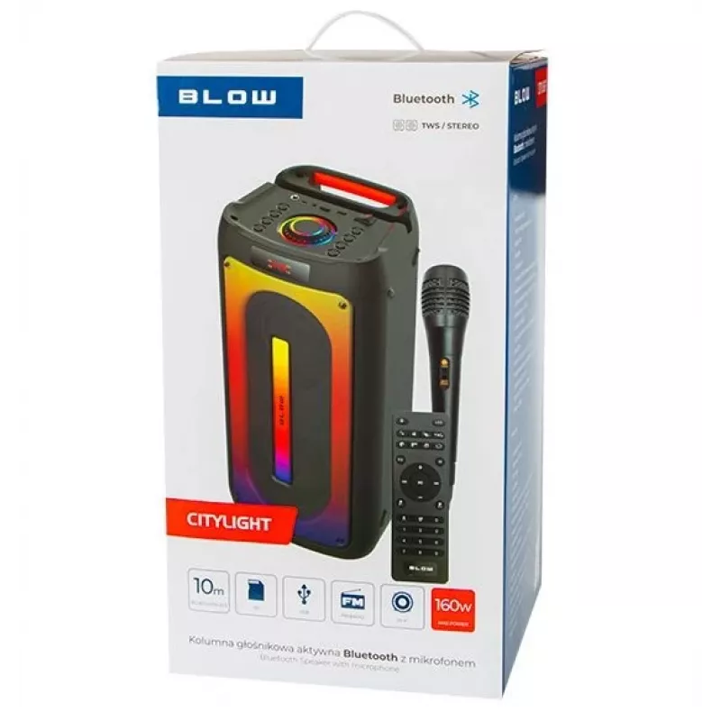 Altoparlante Bluetooth CityLIGHT + telecomando + microfono