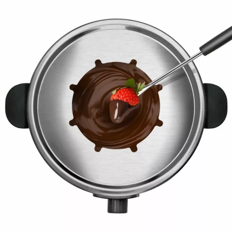 Set fonduta Taurus FF2 2 L per 8 persone, corpo in acciaio inox, 1000 W, 230 V, nero/argento