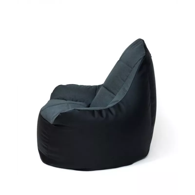 Pouf sacco Sako Boss nero-graphite XXL 140 x 90 cm