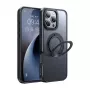 Custodia protettiva McDodo PC-4932 per iPhone 16 Pro con supporto integrato, nero