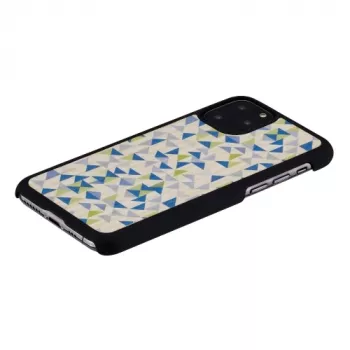 Custodia per smartphone man and wood per iPhone 11 Pro – triangolo blu su nero, guscio rigido protettivo