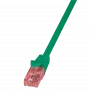Cavo di rete LOGILINK 0,25 m Cat6 U/UTP con connettori maschi RJ-45, verde