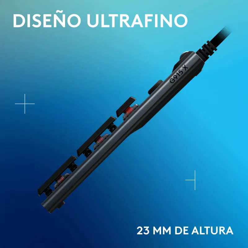 Tastiera meccanica da gaming con filo Logitech G915 X nero con illuminazione RGB