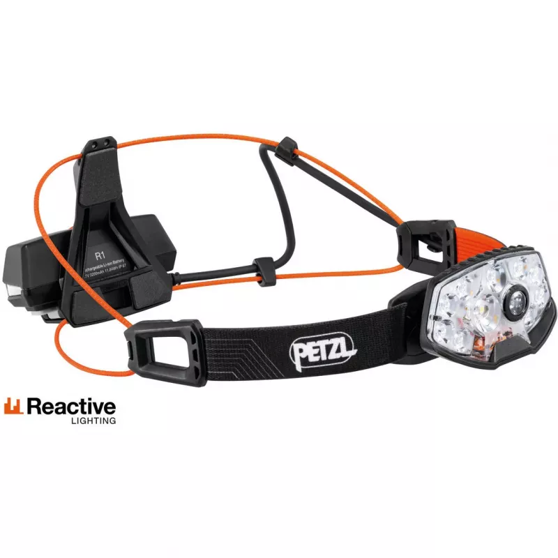 Torcia frontale Petzl NAO RL nero arancione LED 1500 lm USB