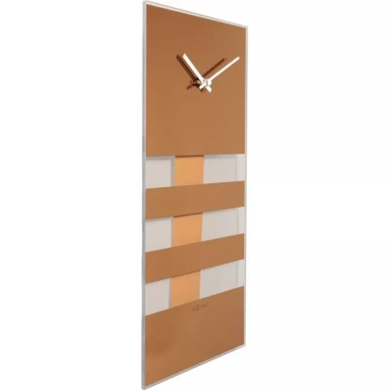 NeXtime orologio da parete 2855co Bold Stripes, 38x19 cm, da parete, rame