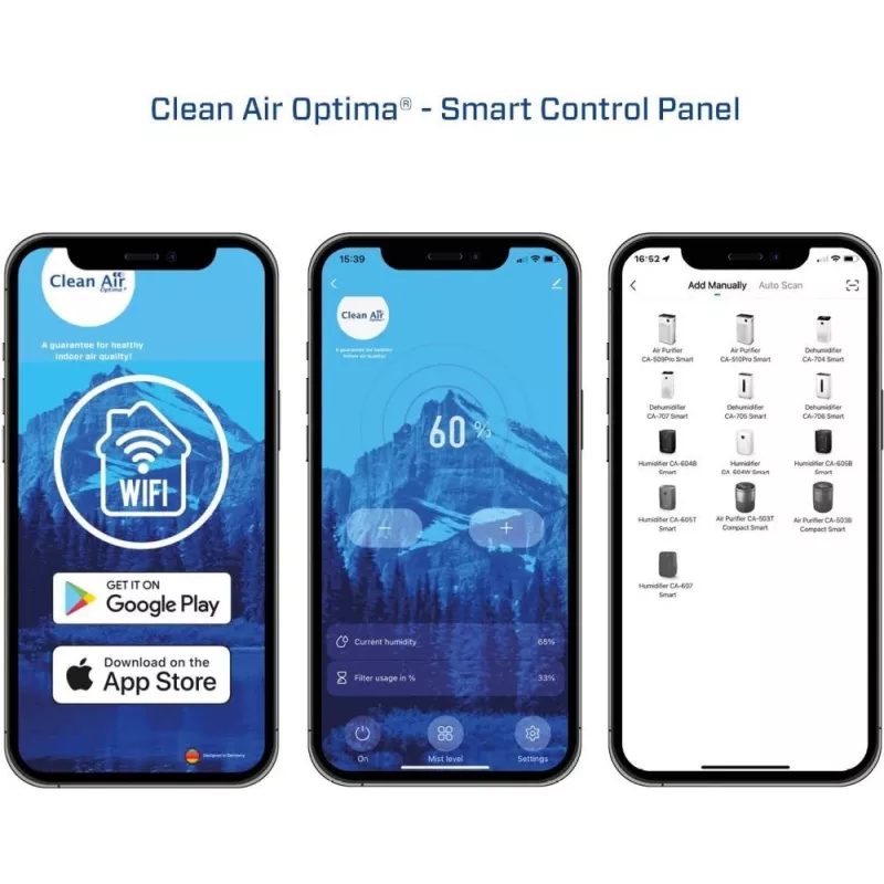 Umidificatore con IONIZZATORE/CA-607BSMART Clean Air Optima