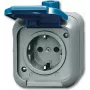 Presa Busch Jaeger 2083-0-0368 CEE 7/3 blu - grigio (2083-0-0368)