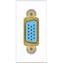 Kindermann Konnect flex 45 click VGA 1 m - snap-in modulare per faceplate