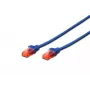 Cavo di rete Digitus CAT 6 U/UTP RJ-45 Cat6 0,25 m blu