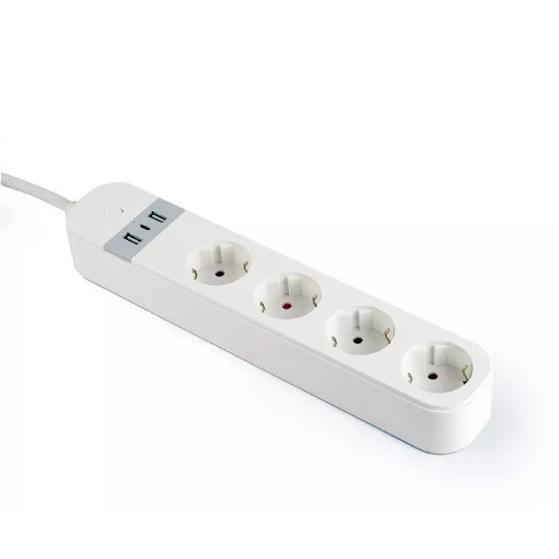 Ciabatta intelligente Gembird TSL-PS-S4U-01-W 4 uscite AC 3880 W bianco