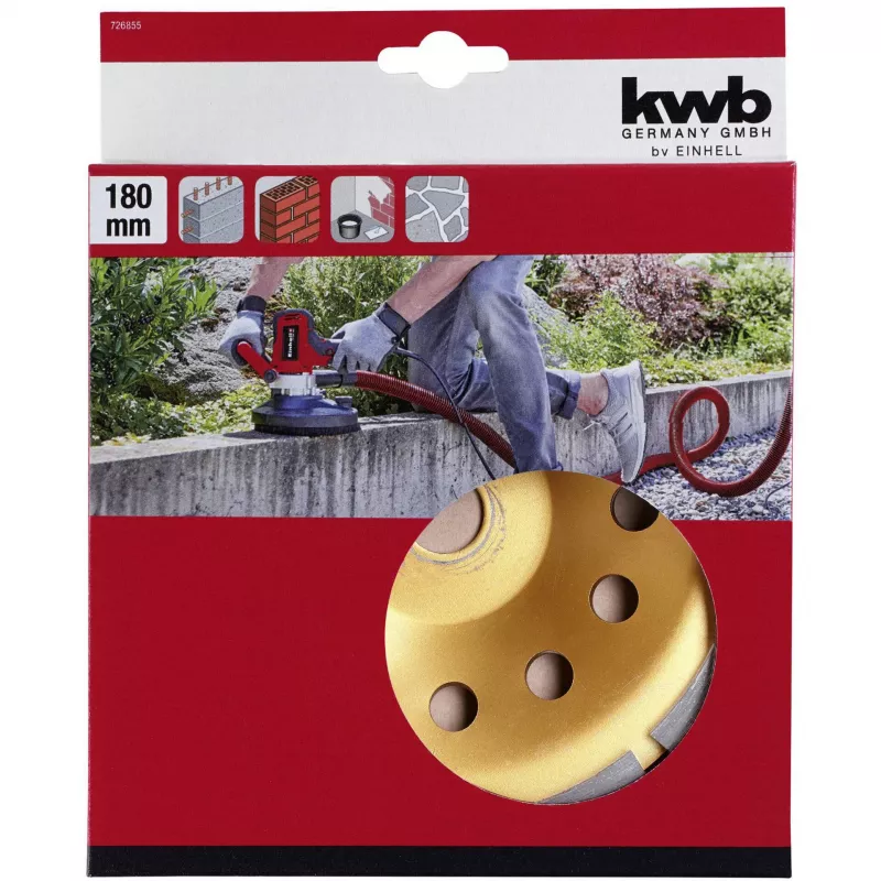Disco diamantato 180 mm per levigatrice per pareti e calcestruzzo EINHELL TE-DW 180