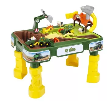Tavolo con sabbia e acqua KLEIN Theo Klein 3948 — tavolo da gioco per esterni, verde/giallo, per bambini da 1,5 anni
