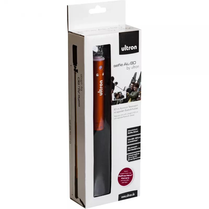 Selfie stick Ultron Alu 80 smartphone nero rosso