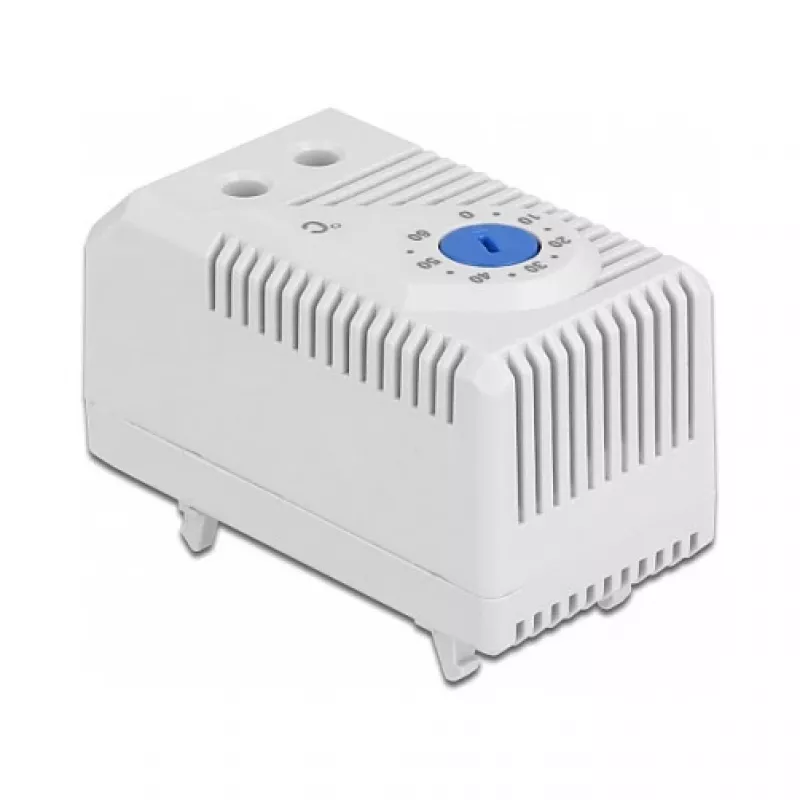 Delock 66823 termostato con contatto NC per guida DIN, grigio