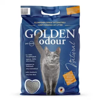 Lettiera per gatti Golden Grey 7 kg — lettiera agglomerante al bentonite, senza polvere, elimina gli odori