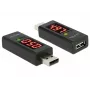 DeLOCK 65569 Adattatore tester di tensione e corrente USB 2.0, nero