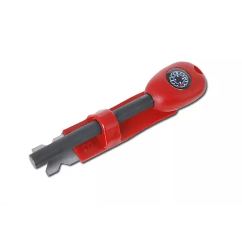 Bussola da sopravvivenza BCB CN340 — bussola compatta con quadrante luminoso, impugnatura in plastica, 110 mm, 47 g, rossa