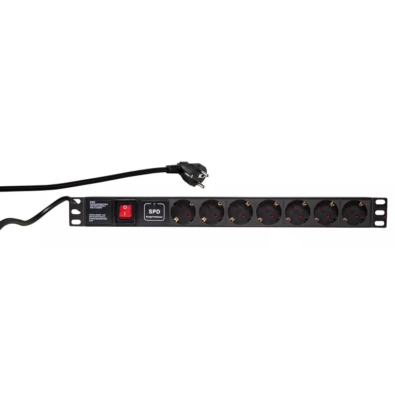 Protezione da sovratensione LogiLink PDU7C01 nero 7 uscite AC 230 V 2 m