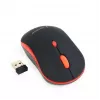 GEMBIRD mouse ottico wireless MUSW-4B-03-R 1600 DPI nano USB nero-rosso