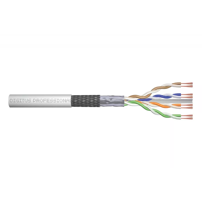 Cavo di rete Digitus CAT 6 SF/UTP Twisted Pair patch cable Rohware 305 m grigio