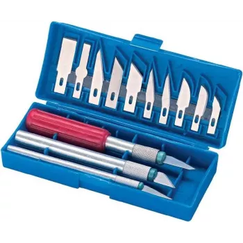 Set di utensili da intaglio Basetech 482781 — 16 pezzi utensili da intaglio a mano
