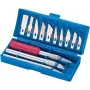 Set di utensili da intaglio Basetech 482781 — 16 pezzi utensili da intaglio a mano