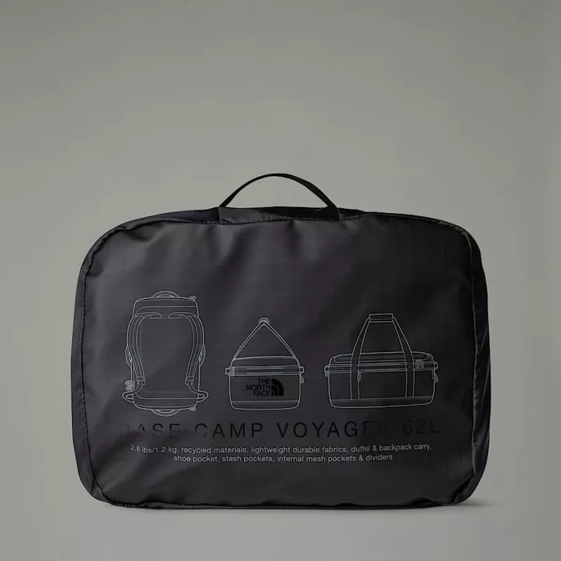 Borsa da viaggio The North Face Base Camp Voyager Duffel 62 - TNF Black/asphalt grigio