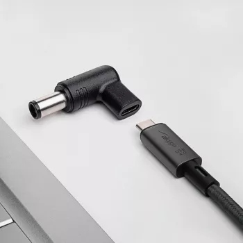 Akyga AK-ND-C08 adattatore di ricarica USB-C a DC 7,4 x 5,0 mm + pin per notebook, 18,5-20 V, 100 W, per Dell