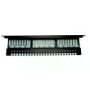 Digitus DN-91524U-EC patch panel 19" a 24 porte Cat5e U/UTP, 1U, con supporto per cavi, nero