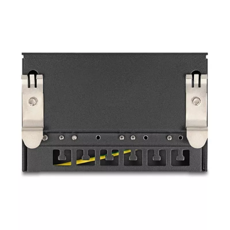 Patch panel DELOCK mini desktop RJ45 6 porte Cat.6A schermato, metallo, nero, 80×22×125 mm