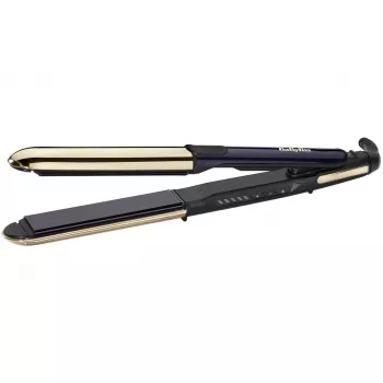 Piastra per capelli BABYLISS ST484E — piastre in ceramica, tecnologia Warm, 230 V, cavo 3,3 m, nero/oro