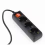 Gembird EG-PSU3-01 Prolunga di alimentazione 0,6 m 3 uscite AC per interni nero
