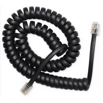 Cavo a spirale RJ10/4P4C/2m/nero