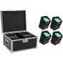 Eurolite Set 4x AKKU UP-4 Entry QCL Spot QuickDMX con custodia