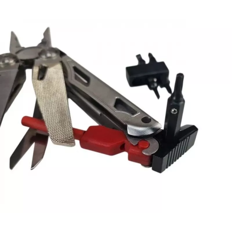 Multitool AZYMUT Giewon FS accendifuoco multitool con 19 utensili, pietra focaia, fischietto, custodia da cintura (H2038A)
