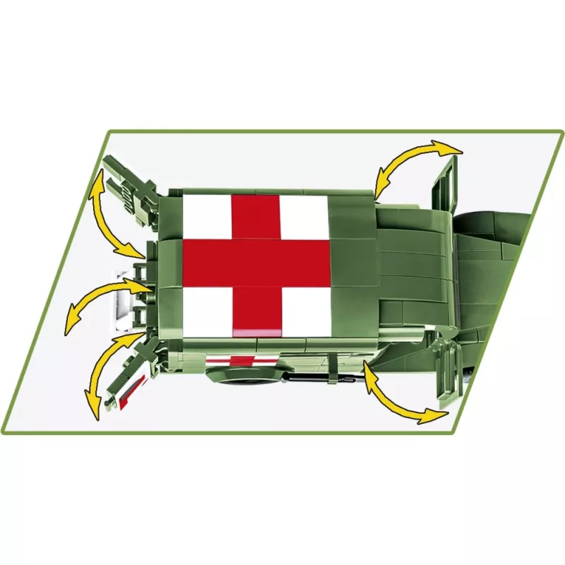 Giocattolo da costruzione Cobi Dodge WC-54 ambulanza modello 2257 scala 1:35 kit