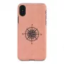 Custodia per smartphone man and wood per iPhone X/XS, nero, custodia protettiva con dettaglio bussola
