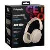 Defender FreeMotion B640 cuffie wireless on-ear, Bluetooth 5.3, USB-C, AUX 3,5 mm, 20–20000 Hz, 105 dB, beige