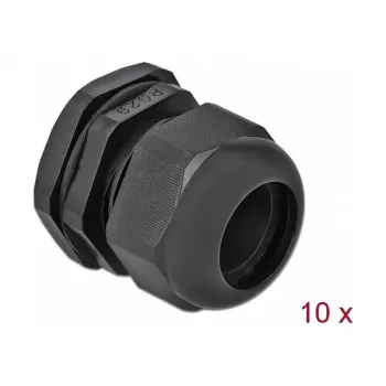 Pressacavo DeLOCK 60226 nero plastica 10 pz.