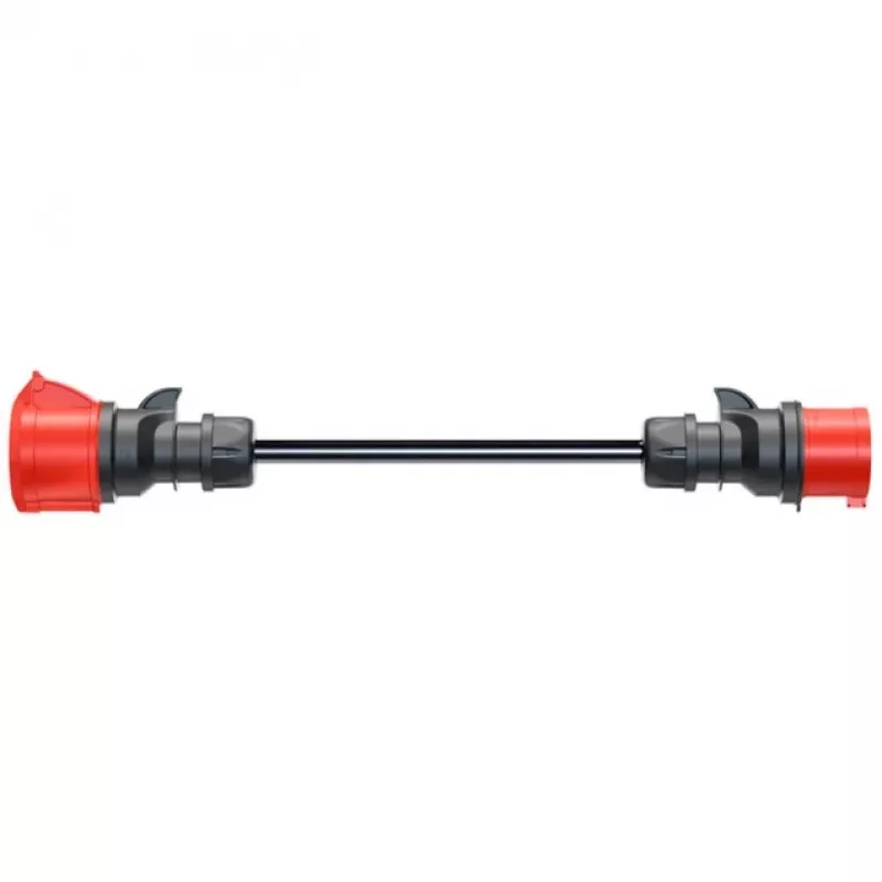 Adattatore per Gemini flex 22 kW CEE rosso trifase 32A > CEE rosso 16A nero 30cm